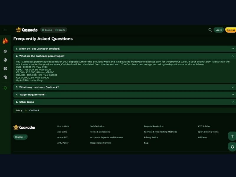 Casinacho Casino (Nacho Casino) registration: from account opened to first gaming session for Canadian players