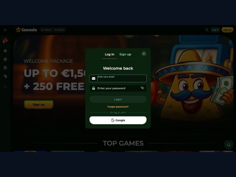 A typical session at Casinacho Casino Nacho Casino for Canadian players — what happens